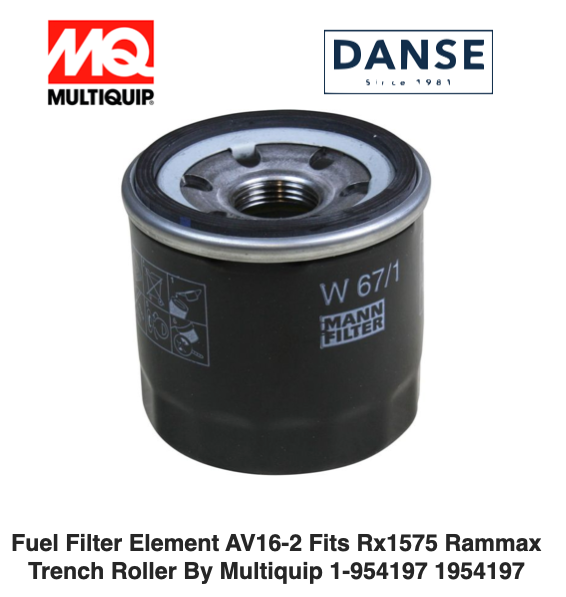 Filter Element for RX1575 Rammax Trench Roller by Multiquip 1954197 1-954197